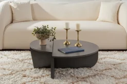 Tables basses en bois anthracite Orion - Home Design
