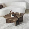 Tables basses en bois marron foncé Ballare - Home Design