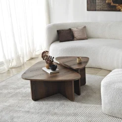 Tables basses en bois marron foncé Ballare - Home Design