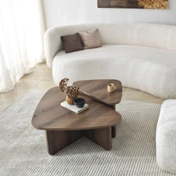 Tables basses en bois marron foncé Ballare - Home Design