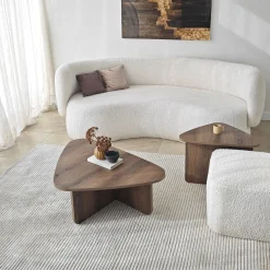 Tables basses en bois marron foncé Ballare - Home Design