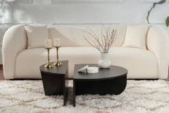 Tables basses en bois noir Orion - Home Design