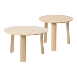 2 tables basses en chêne 50 et 60 cm Alle - Hem