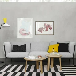 2 tables basses en chêne 50 et 60 cm Alle - Hem