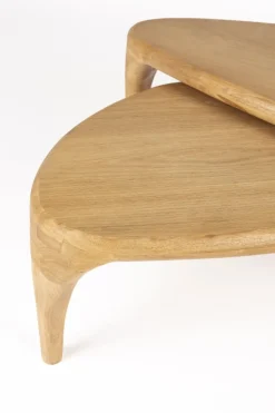 2 tables basses en chêne naturel 110x60cm Isla - Zuiver