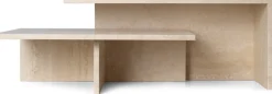 Tables basses gigognes en travertin cashmere Distinct - Ferm Living