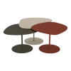 3 Tables basses gigognes terracotta, sable et bronze Galet - Matière Grise