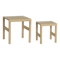 Tables carré en bois de chêne (lot de 2) Puzzle - Hübsch