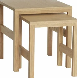 Tables carré en bois de chêne (lot de 2) Puzzle - Hübsch