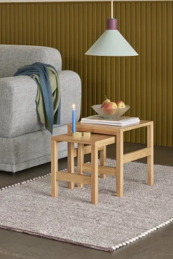 Tables carré en bois de chêne (lot de 2) Puzzle - Hübsch