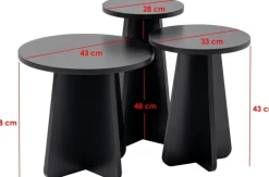 Tables d'appoint en bois noir Lume - Home Design