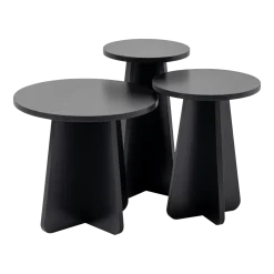 Tables d'appoint en bois noir Lume - Home Design
