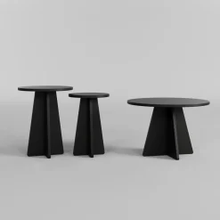 Tables d'appoint en bois noir Mushroom - Home Design