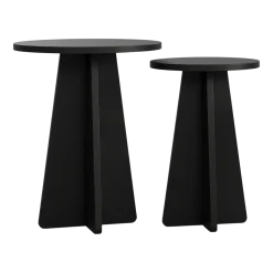 Tables d'appoint en bois noir Mushroom - Home Design