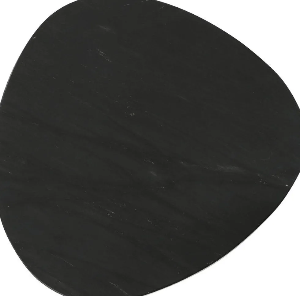 3 Tables d'appoint en marbre noir naturel Axio - Pomax