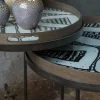 2 tables d'appoint en métal à plateau rond S/L - Ethnicraft Accessories