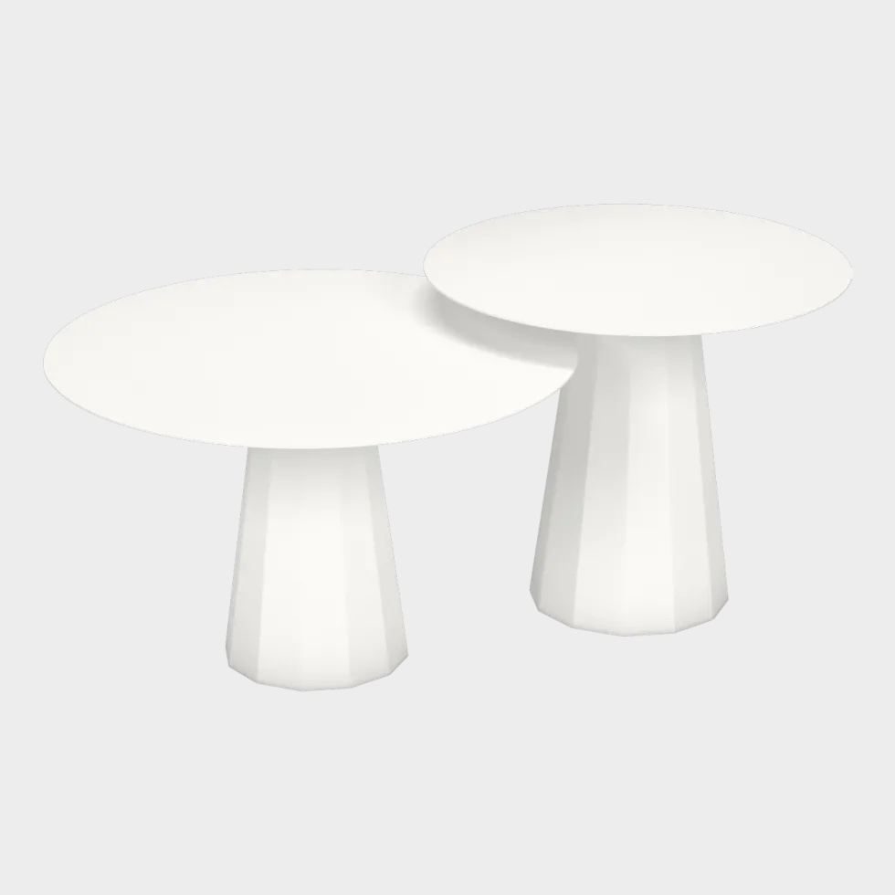 2 Tables gigognes blanc Ankara - Matière Grise