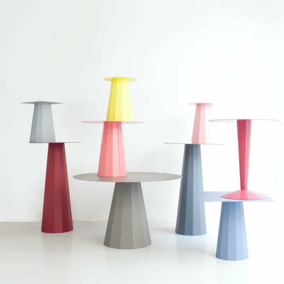 2 Tables gigognes crème Ankara - Matière Grise