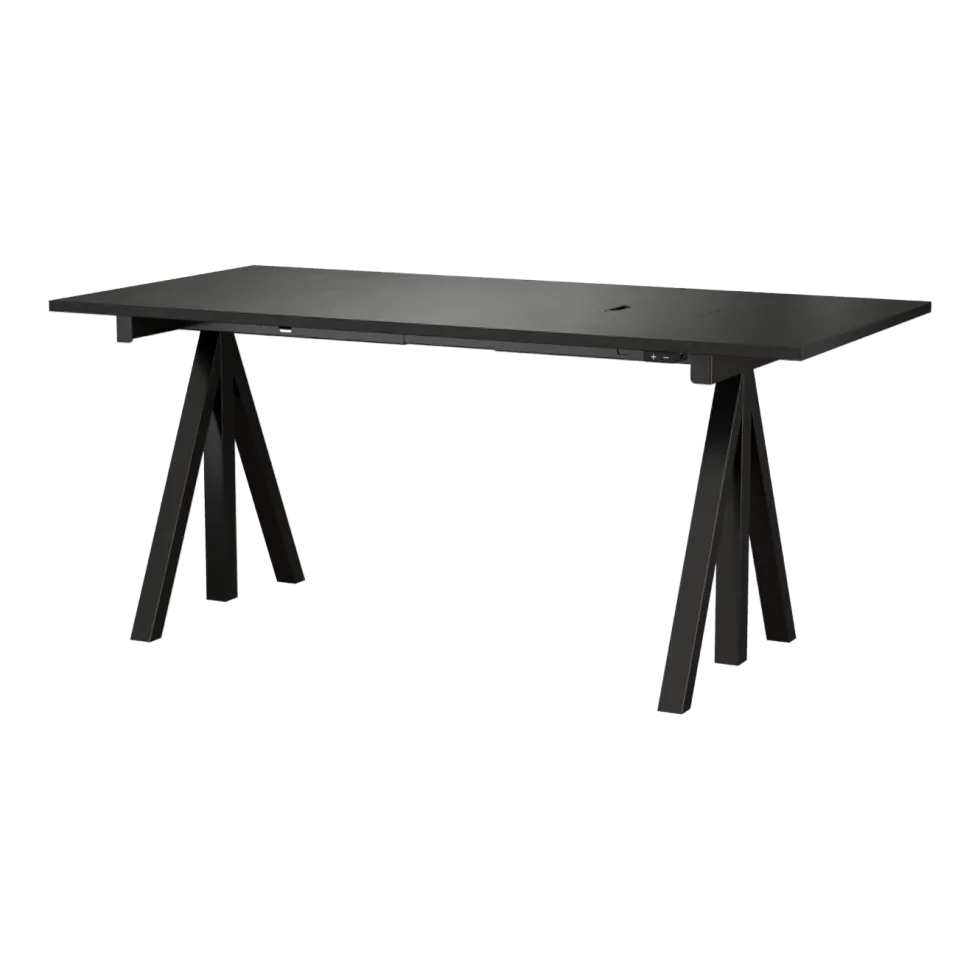 Tablette de bureau en bois mdf noir 160x78cm Works - String furniture