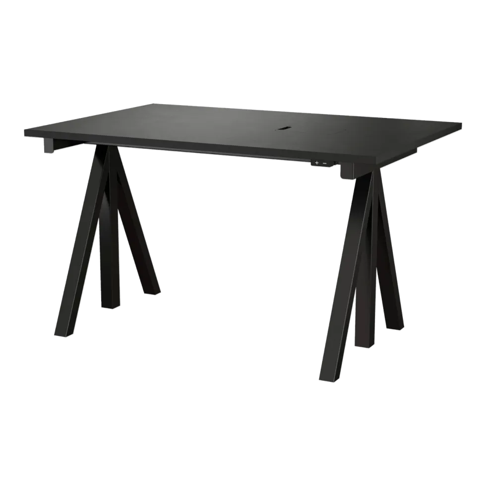 Tablette de bureau en bois mdf noir 120x78cm Works - String furniture
