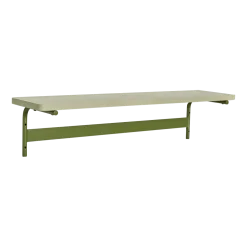 Tablette en bois vert, gris 80x21xh19cm Koi - Hübsch