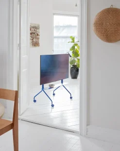 Tablette pour support tv en métal bleu marine 99x18cm Pipe - Pedestal