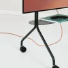 Tablette pour support tv en métal noir 99x18cm Pipe - Pedestal