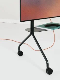 Tablette pour support tv en métal noir 99x18cm Pipe - Pedestal