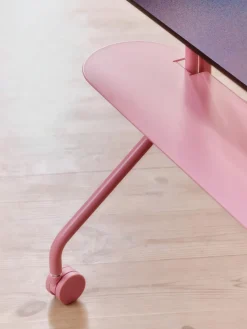 Tablette pour support tv en métal rose 99x18cm Pipe - Pedestal