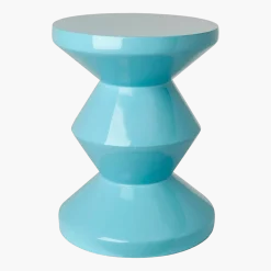 Tabouret bleu laqué Zig Zag - Pols Potten
