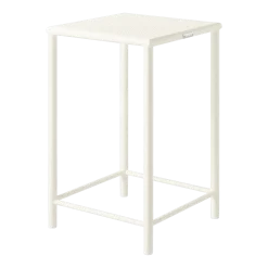 Tabouret de bar carré en acier tressé blanc perlé 65cm T37 - Tolix