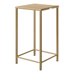 Tabouret de bar carré en acier tressé brun vert 75cm T37 - Tolix
