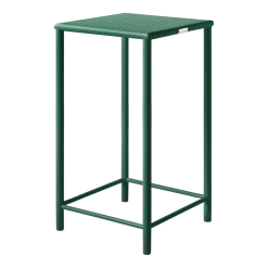 Tabouret de bar carré en acier tressé vert mousse 75cm T37 - Tolix