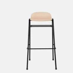 Tabouret de bar 75 cm en bois naturel et cadre noir Touchwood - Hem