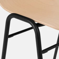 Tabouret de bar 75 cm en bois naturel et cadre noir Touchwood - Hem