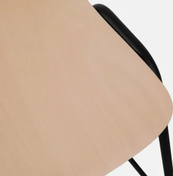 Tabouret de bar 75 cm en bois naturel et cadre noir Touchwood - Hem