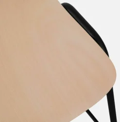 Tabouret de bar 65 cm en bois naturel et cadre noir Touchwood - Hem