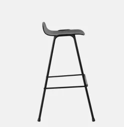 Tabouret de bar 75 cm en bois noir et cadre noir Touchwood - Hem