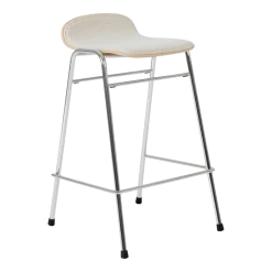 Tabouret de bar 65 cm en tissu gris et cadre noir Touchwood - Hem