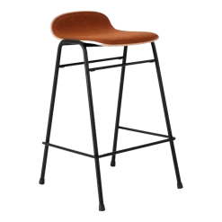 Tabouret de bar 65 cm en tissu rouge et cadre noir Touchwood - Hem