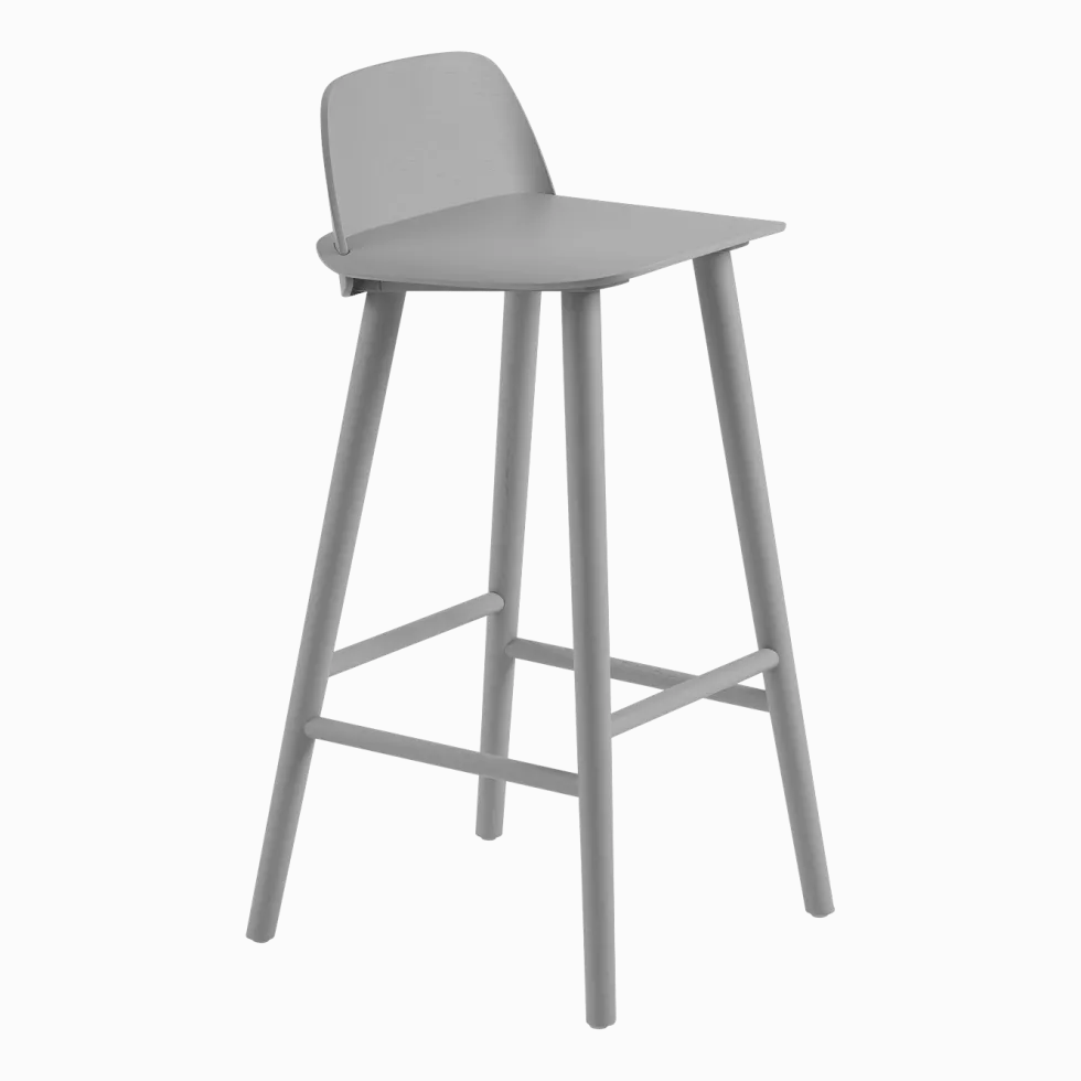 Tabouret de bar 75 cm gris Nerd - Muuto