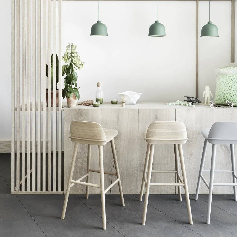 Tabouret de bar 75 cm gris Nerd - Muuto