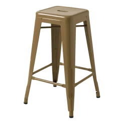 Tabouret de bar de jardin en acier brun vert 65cm H65 - Tolix