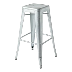 Tabouret de bar de jardin en acier galvanisé 75cm H75 - Tolix