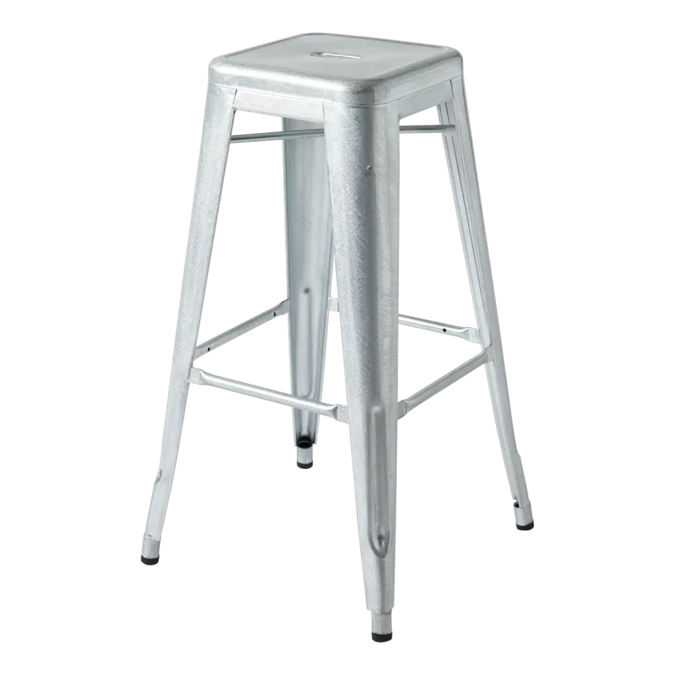 Tabouret de bar de jardin en acier galvanisé 75cm H75 - Tolix