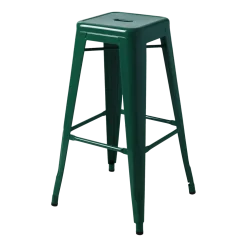 Tabouret de bar de jardin en acier vert mousse 75cm H75 - Tolix