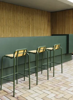 Tabouret de bar en acier et bois noir 75cm Vig Robinia - Normann Copenhagen