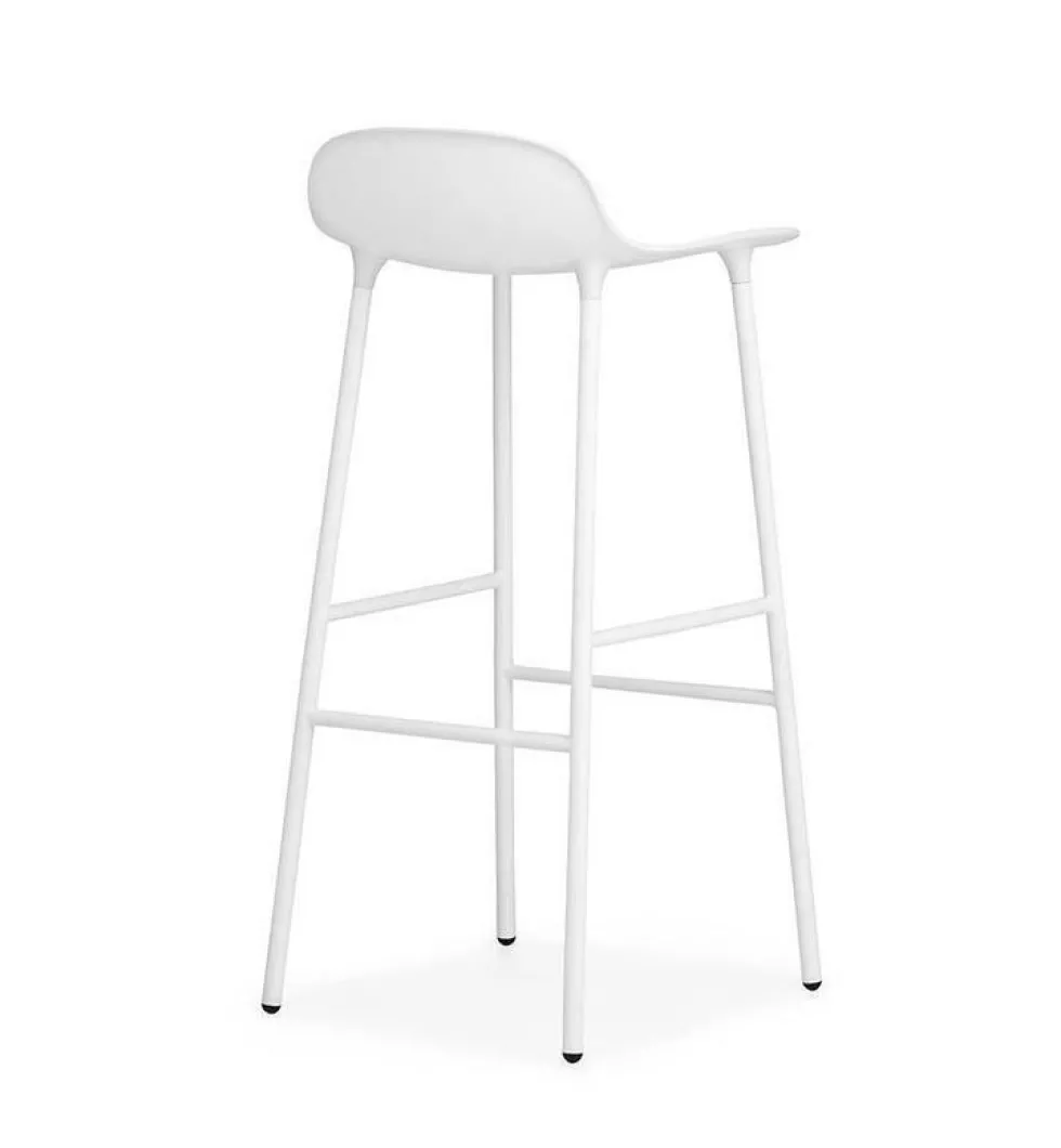 Tabouret de bar en acier et pp blanc 75 cm Form - Normann Copenhagen