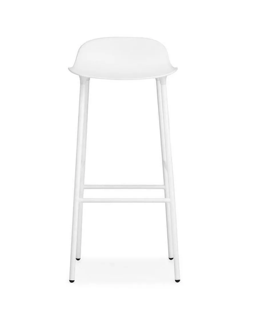 Tabouret de bar en acier et pp blanc 75 cm Form - Normann Copenhagen