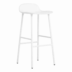 Tabouret de bar en acier et pp blanc 75 cm Form - Normann Copenhagen